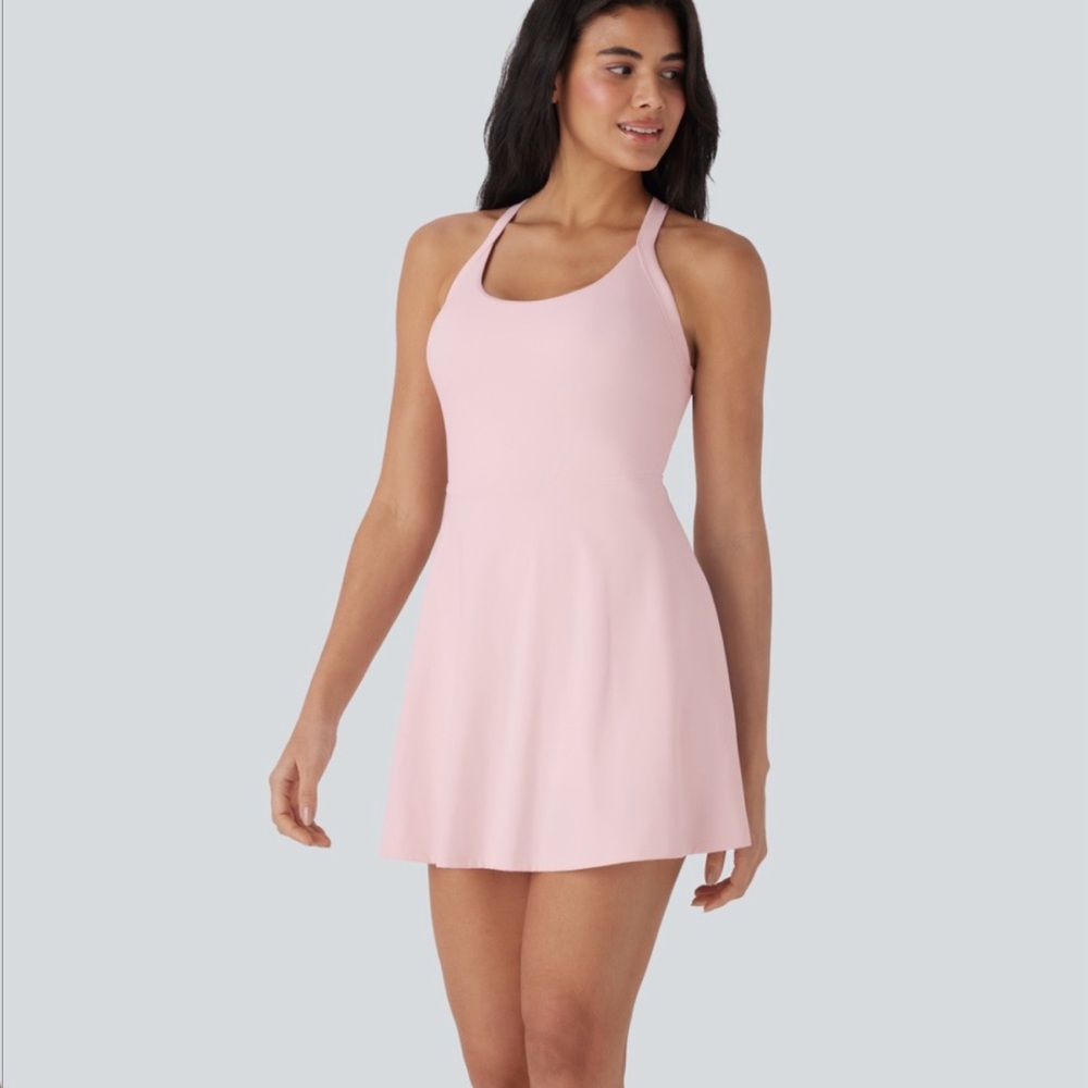 Halara SoftlyZero Backless Twisted Cool Touch Active Dress-Easy Peezy - Picture 7 of 11